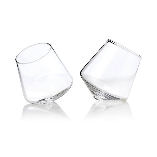 Set of 2 Rolling Wine Glasses