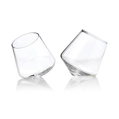 Set of 2 Rolling Wine Glasses