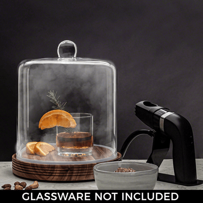 Glass Cloche Cheese & Cocktail Smoker Set